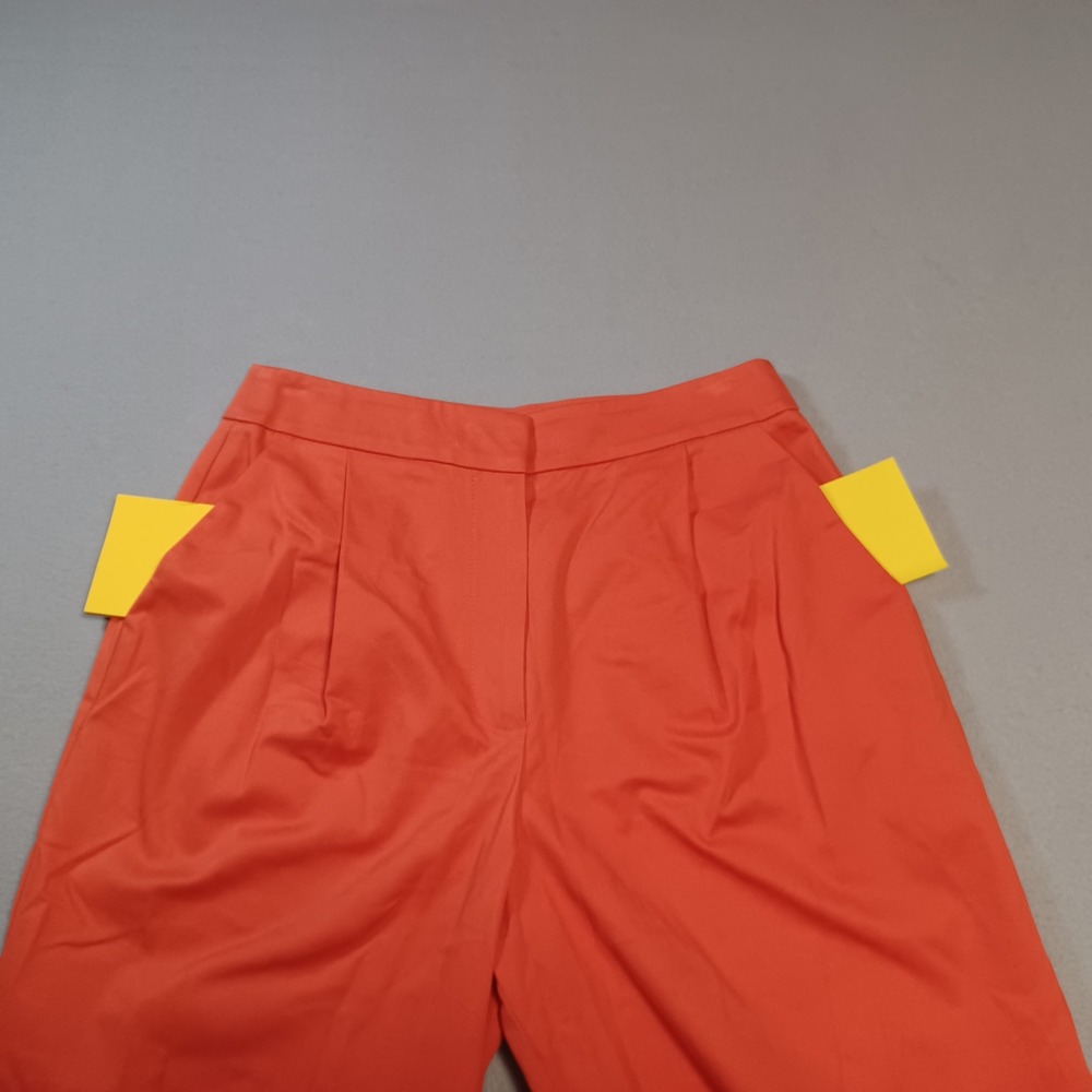 Exquise Tomato Red High Waistd Pleated Tapered Trousers Pants E23Y03210021 Small - Picture 9 of 14